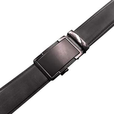 Men’s Genuine Leather Ratchet Dress Belt with Automatic Click Buckle