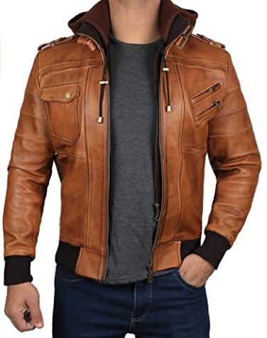 Hooded Leather Jackets for Men